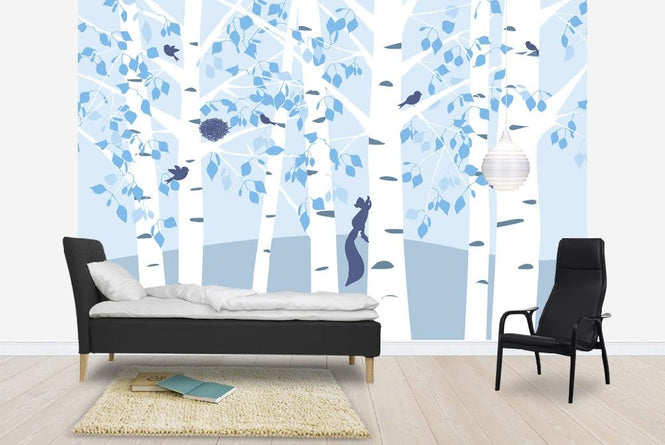 PHOTOWALL / Birch Forrest - Blue (e20879)