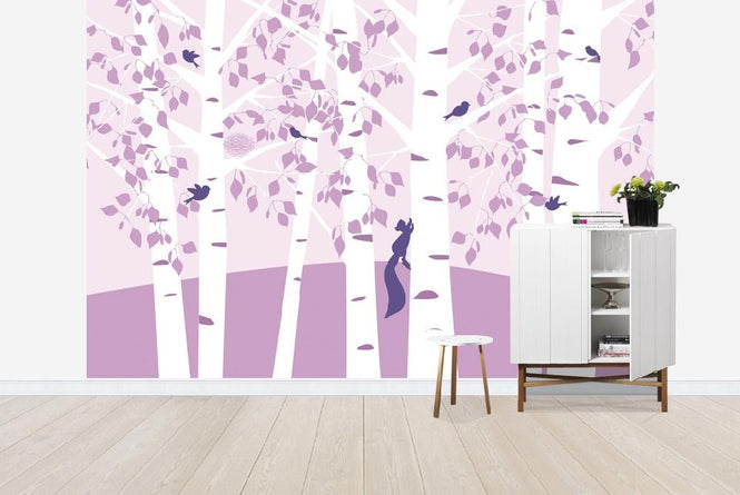 PHOTOWALL / Birch Forrest - Pink (e20880)