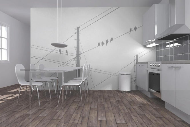PHOTOWALL / Powerlines - Grey (e20984)