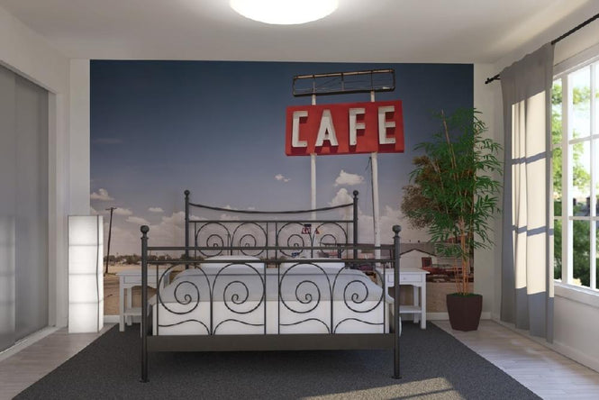 PHOTOWALL / Cafe Sign Route 66 (e21126)