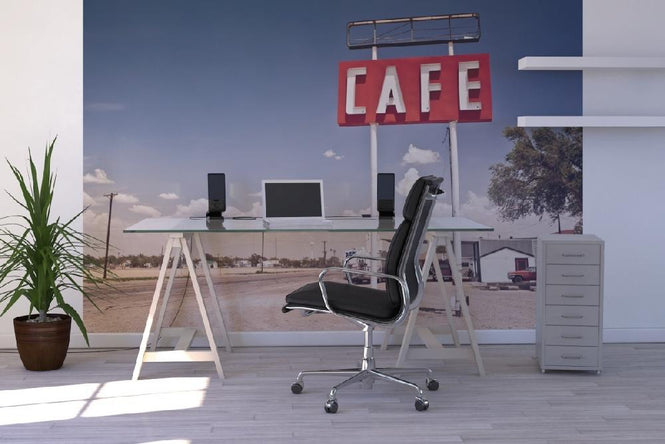 PHOTOWALL / Cafe Sign Route 66 (e21126)