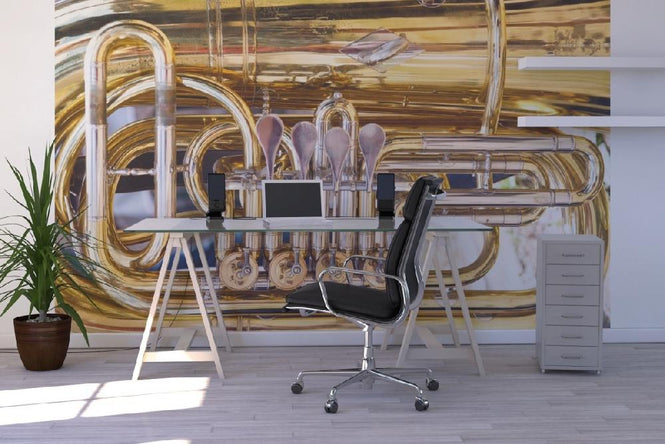 PHOTOWALL / Brass Horn Valv - Tuba (e21335)