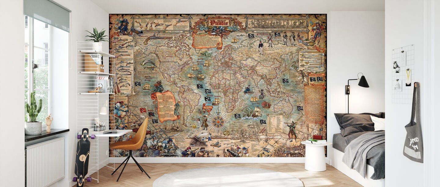 PHOTOWALL / Pirate map (e21483) | 輸入壁紙専門店 WALPA