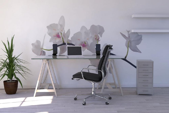 PHOTOWALL / White Orchid Stem - Purple (e21541)