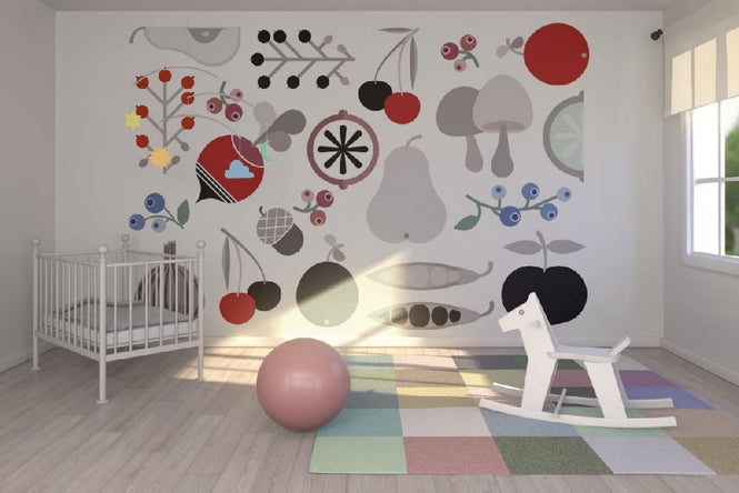 PHOTOWALL / Mushroom Berries Nuts and Fruits (e21630)