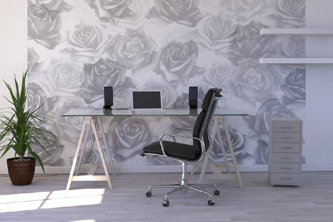 PHOTOWALL / My Grey Roses (e21651)