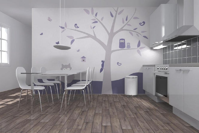 PHOTOWALL / Animal Tree - Purple (e21893)