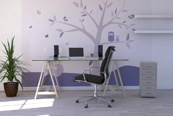 PHOTOWALL / Animal Tree - Purple (e21893)