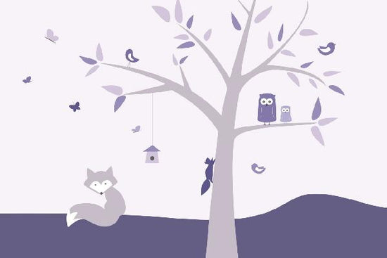 PHOTOWALL / Animal Tree - Purple (e21893)