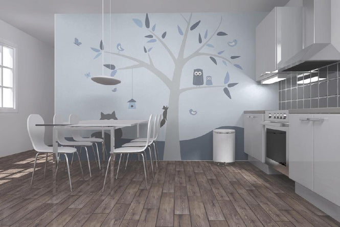 PHOTOWALL / Animal Tree Blue (e22034)