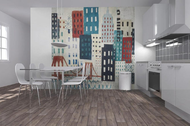 PHOTOWALL / New York Skyline Collage - Blue I (e22264)