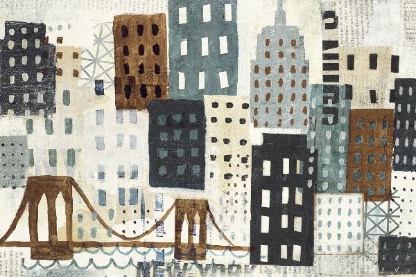 PHOTOWALL / New York Skyline Collage - Grey II (e22267)