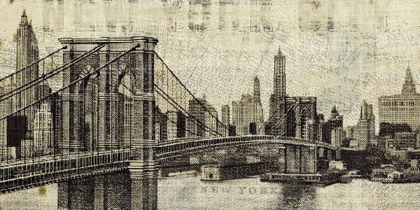 PHOTOWALL / Vintage New York Brooklyn Bridge (e22272)