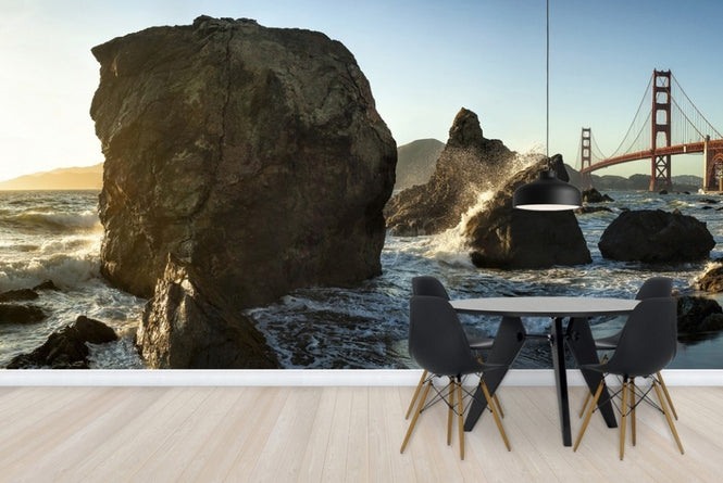 PHOTOWALL / Rocks and the Golden Gate (e22407)