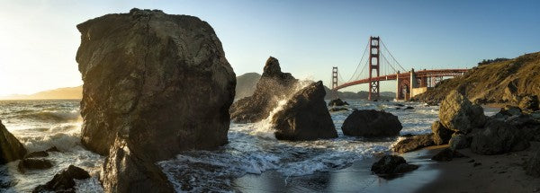 PHOTOWALL / Rocks and the Golden Gate (e22407)