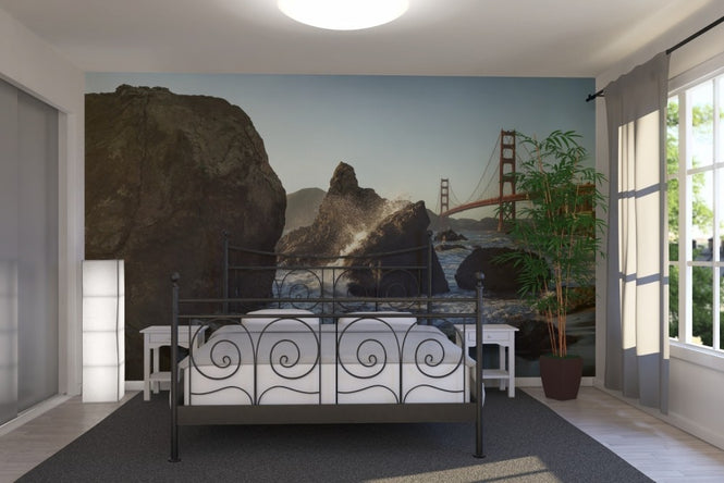 PHOTOWALL / Rocks and the Golden Gate (e22407)
