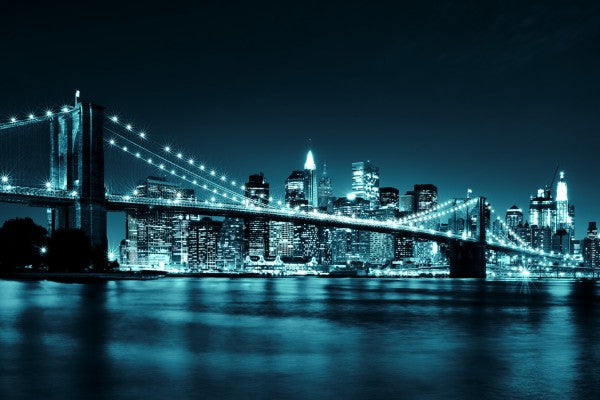 PHOTOWALL / Brooklyn Bridge - Blue (e22382)