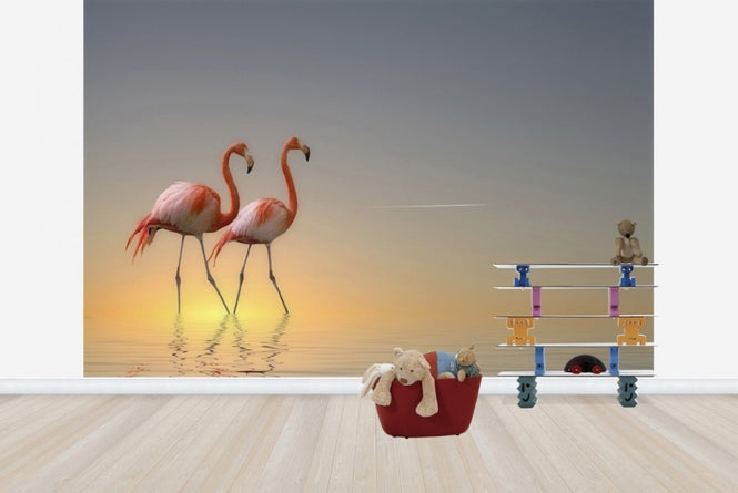 PHOTOWALL / Two Flamingos (e22471)