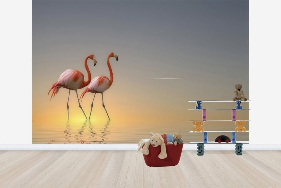 PHOTOWALL / Two Flamingos (e22471)