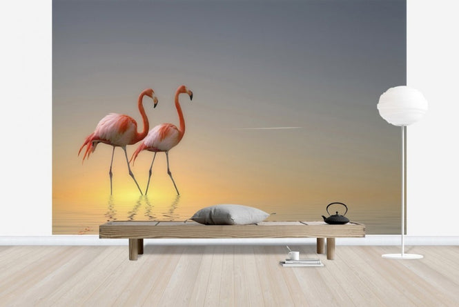 PHOTOWALL / Two Flamingos (e22471)