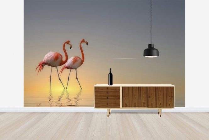 PHOTOWALL / Two Flamingos (e22471)
