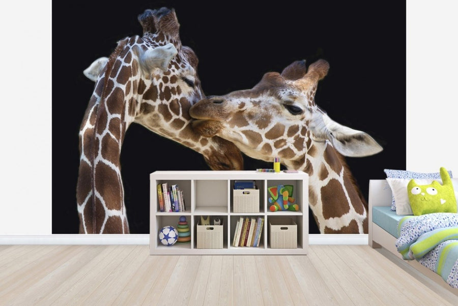 PHOTOWALL / Giraffes Kissing (e22552)