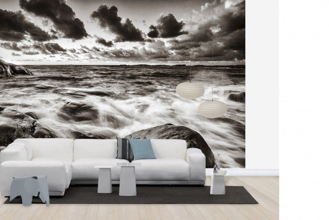 PHOTOWALL / Stormy Sea at Rocks (e22576)