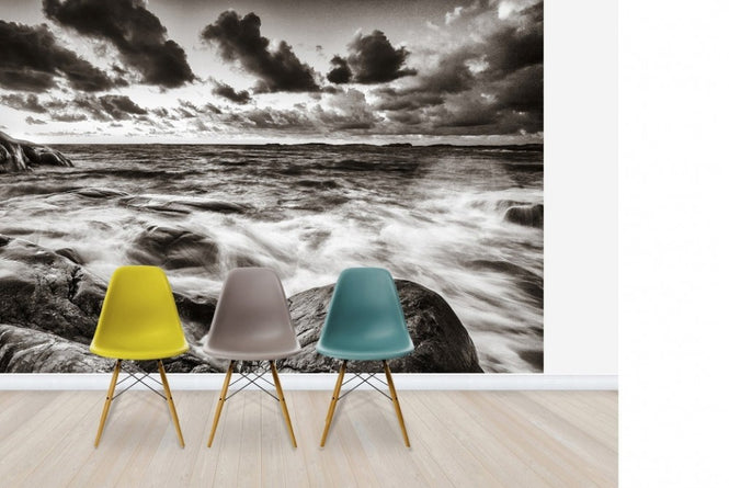 PHOTOWALL / Stormy Sea at Rocks (e22576)