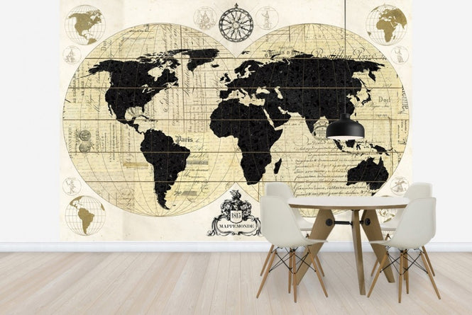 PHOTOWALL / Vintage World Map (e22642)