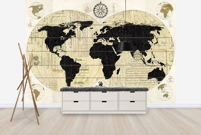 PHOTOWALL / Vintage World Map (e22642)