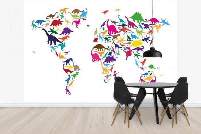PHOTOWALL / Dinosaur World Map (e22674)