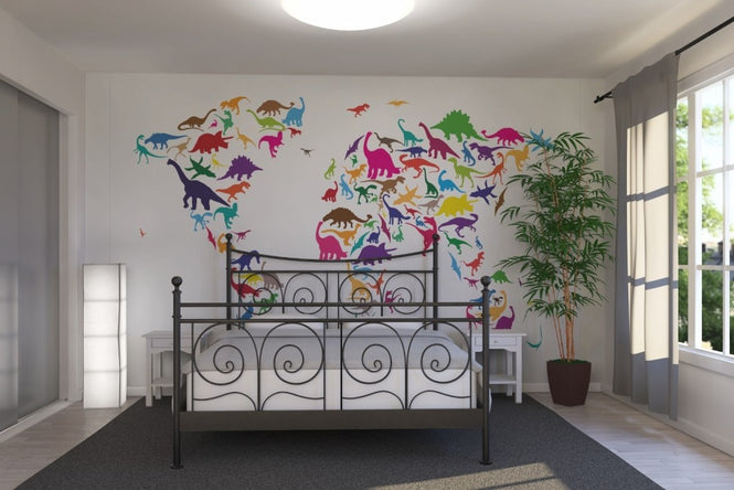 PHOTOWALL / Dinosaur World Map (e22674)