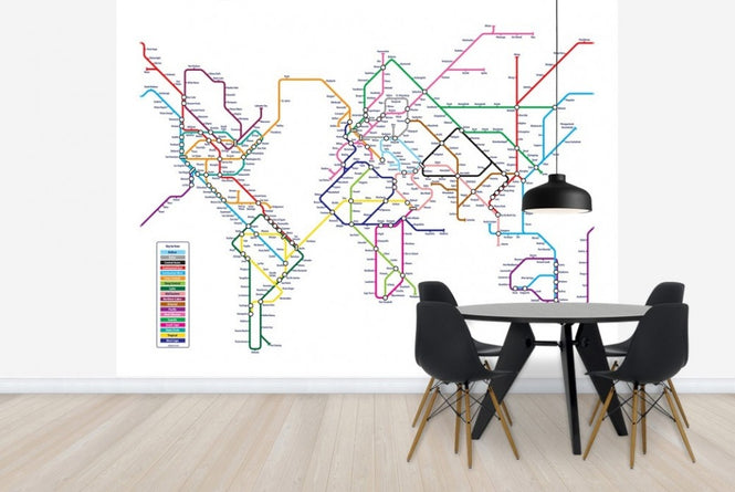 PHOTOWALL / Metro World Map (e22675)