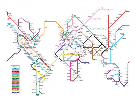 PHOTOWALL / Metro World Map (e22675)