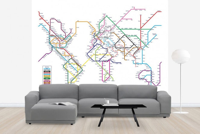 PHOTOWALL / Metro World Map (e22675)