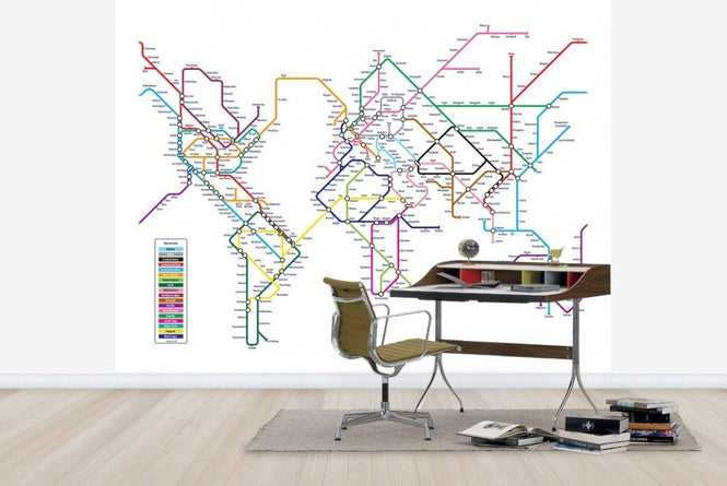 PHOTOWALL / Metro World Map (e22675)