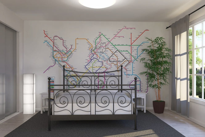 PHOTOWALL / Metro World Map (e22675)