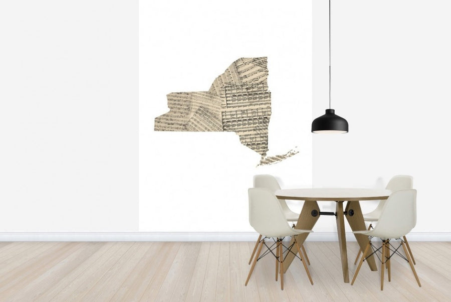 PHOTOWALL / New York Old Music Sheet Map (e22697)