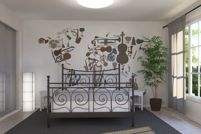 PHOTOWALL / Music Instruments World Map (e22705)