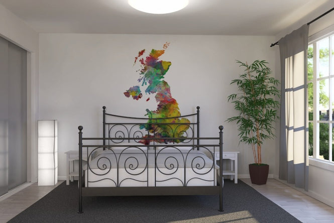 PHOTOWALL / Great Britain Watercolor Map (e22716)