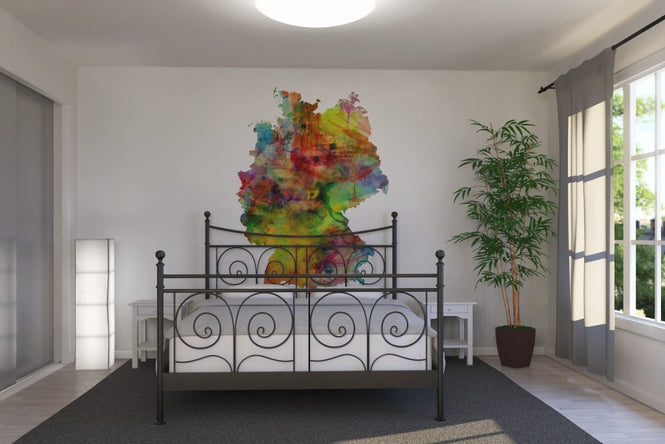 PHOTOWALL / Germany Watercolor Map (e22717)