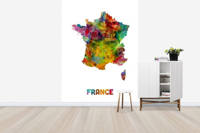 PHOTOWALL / France Watercolor Map (e22722)