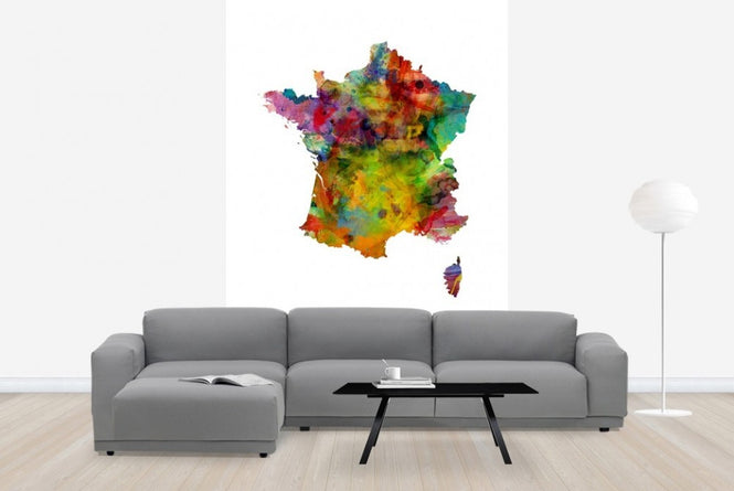 PHOTOWALL / France Watercolor Map (e22722)