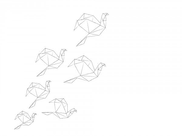 PHOTOWALL / Origami Lineart (e22724)