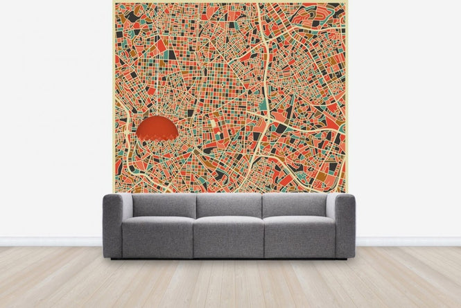 PHOTOWALL / Multicolor Map - Madrid (e22738)