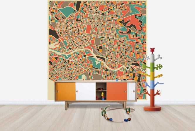 PHOTOWALL / Multicolor Map - Melbourne (e22739)