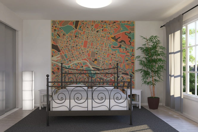 PHOTOWALL / Multicolor Map - Melbourne (e22739)