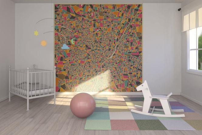 PHOTOWALL / Multicolor Map - Munich (e22742)