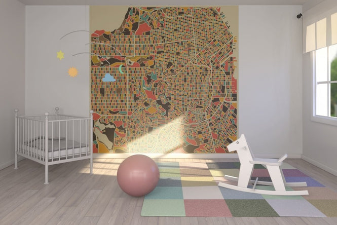 PHOTOWALL / Multicolor Map - San Fransisco (e22748)