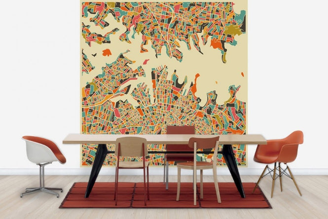 PHOTOWALL / Multicolor Map - Sydney (e22749)